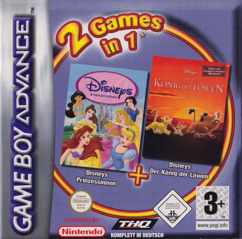 2 Games In 1: Disney Princess + Disney’s The Lion King