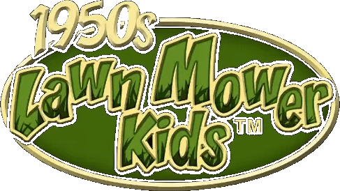 1950s Lawn Mower Kids