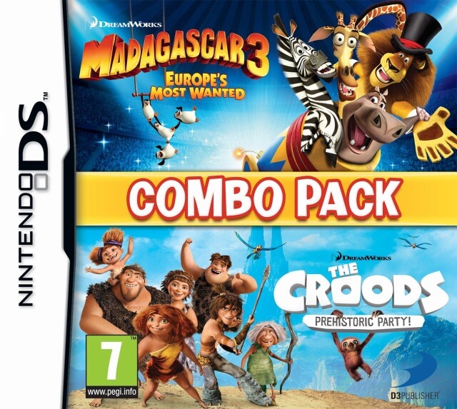 Combo Pack: Madagascar 3: Europe's Most Wanted + The Croods: Prehistoric Party!